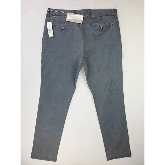 Tommy Bahama 34X32 Mens Boracay Fog Gray Flat Front Embroidered Logo Pants NWT - Picture 1 of 16